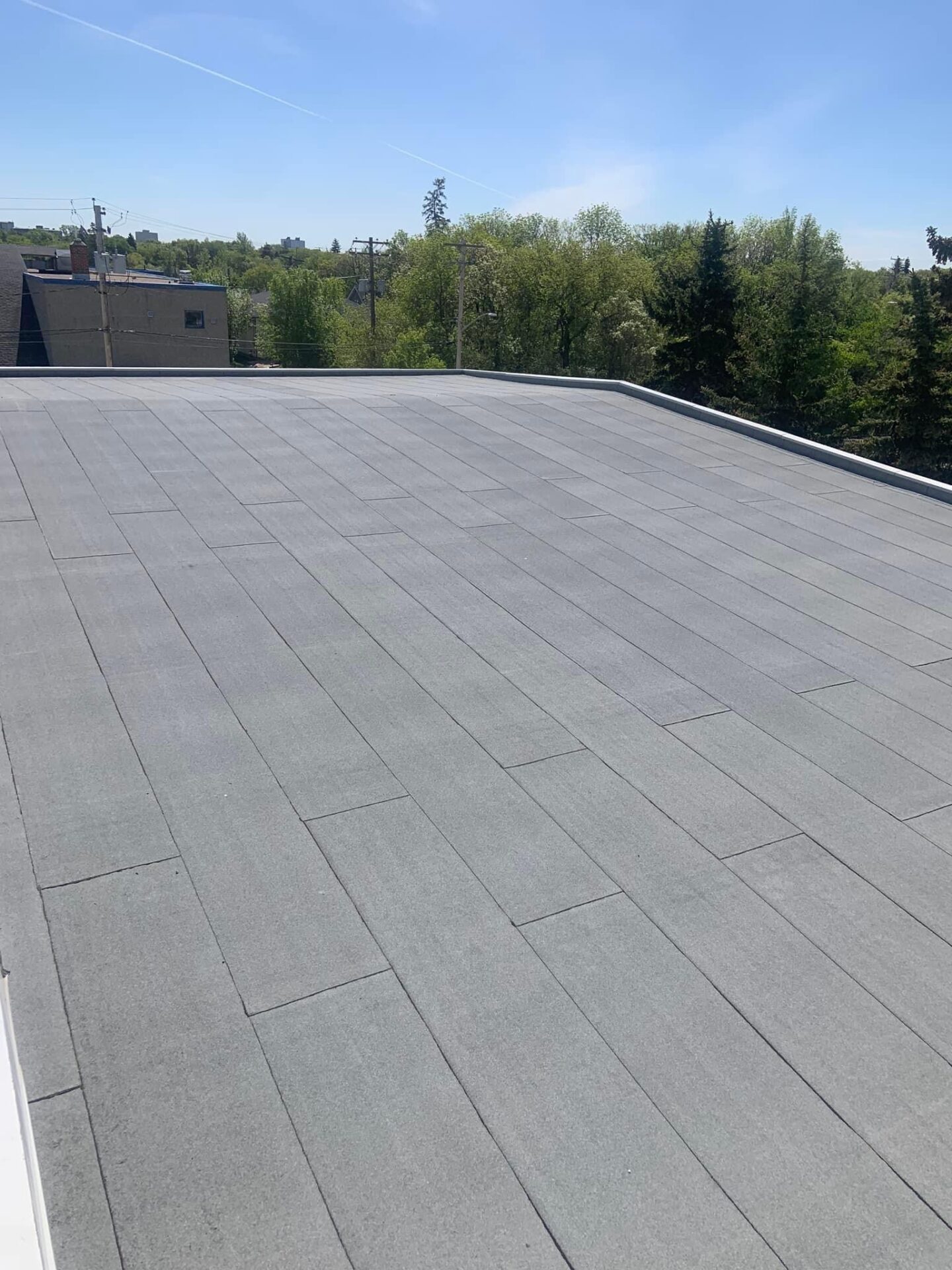 installation flat roof completed installation flat roof completed